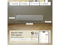 Mill Invisible Smart WiFi Gen 4 panelovn 1050W Varmepaneler