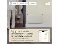 Mill Glass Smart WiFi Gen 4 700W (hvid) Varmepaneler