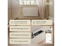 Mill Glass Smart WiFi Gen 4 700W (hvid) Varmepaneler