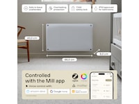 Mill Glass Smart WiFi Gen 4 700W (hvid) Varmepaneler