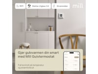 Mill Smart WiFi Gulvtermostat (mat hvid) Tilbehør til varme