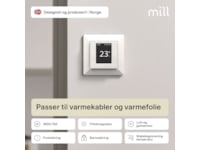 Mill Smart WiFi Gulvtermostat (mat hvid) Tilbehør til varme