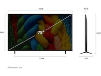 LG 75" NANO80 AI 4K NanoCell Smart TV (2025) 70 - 79 tommer TV