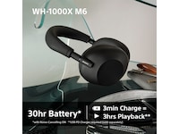 Sony WH-1000XM6 Trådløse høretelefoner, Over-Ear (sort) Høretelefoner