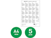 Leitz lamineringsrenseark, Premium A3/A4 pakke med 5 ark Tilbehør til kontormaskiner