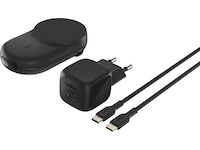 Belkin UltraCharge 2-i-1 Qi2 trådløs oplader (sort) Trådløs oplader