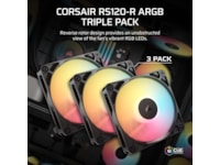 Corsair RS120-R ARGB PWM Reverse Ventilator 3pk (sort) Blæsere