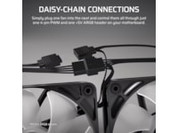 Corsair RS120-R ARGB PWM Reverse Ventilator 3pk (sort) Blæsere