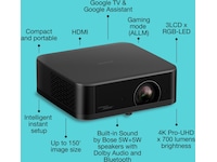 Epson Lifestudio Pop EF-62B 4K bærbar projektor (sort) Projektorer