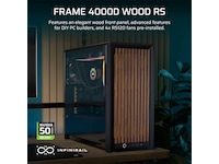 Corsair FRAME 4000D RS Wood Mid Tower (sort) Midi Tower