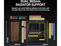 Corsair FRAME 4000D RS Wood Mid Tower (sort) Midi Tower