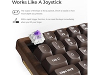Keychron K2H-F1W-BO mekanisk tastatur 75% trådløst (valnød) Gamingkeyboard