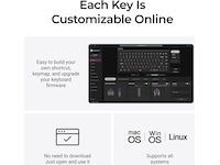 Keychron K2H-F1W-BO mekanisk tastatur 75% trådløst (valnød) Gamingkeyboard