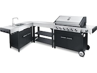 Austin and Barbeque Klassisk gasgrill 6 brændere Udendørsgrill