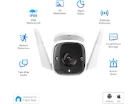 TP-Link Tapo C310 WiFi udendørs overvågningskamera (hvid) - 2pk Overvågningskameraer