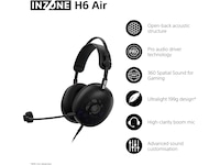 Sony INZONE H6 Air gaming-headset med åben bagside (sort) Gamingheadset