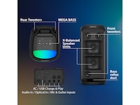 Sony SRS-XV800 Trådløs Højttaler 2-pack (Sort) Trådløs / Bluetooth højttaler