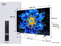 TCL T8D 75" 4K QD-Mini LED Smart TV (2026) 70 - 79 tommer TV