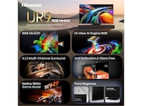 Hisense 75" UR9S RGB MiniLED 4K Smart TV (2026) 70 - 79 tommer TV