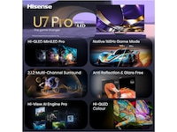 Hisense 55" U7S PRO MiniLED Smart TV (2026) 50 - 59 tommer TV