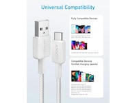 Anker 322 PowerLine USB-A til USB-C kabel 0,9m (hvid) USB-kabler