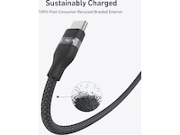 Anker 240W USB-C flettet kabel 1m (sort) USB-kabler