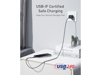 Anker 240W USB-C flettet kabel 0,3m (sort) USB-kabler
