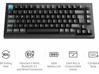 Keychron Q1 Ultra 75% 8K Red Trådløst Gamingtastatur Gamingkeyboard