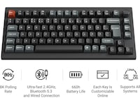 Keychron V1 Ultra 75% 8K Red Trådløst Gamingtastatur Gamingkeyboard