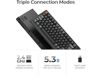 Keychron V1 Ultra 75% 8K Red Trådløst Gamingtastatur Gamingkeyboard