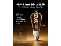 Govee Smart Edison Pære E27, RGBWW LED Lampe ST64 LED-pærer & elpærer