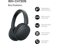 Sony WH-CH730N Trådløse Hovedtelefoner (sort) Høretelefoner