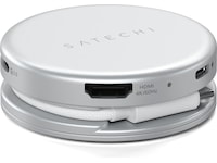 Satechi OntheGo 5-i-1 Multiport Adapter (Sølv) Dockingstation og USB-hub