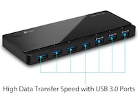 TP-Link UH700 USB 3.0 7-Port Hub Dockingstation og USB-hub