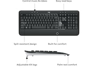 Logitech MK540 Advanced Combo Trådløs Mus & keyboards -kombinasjonspakker