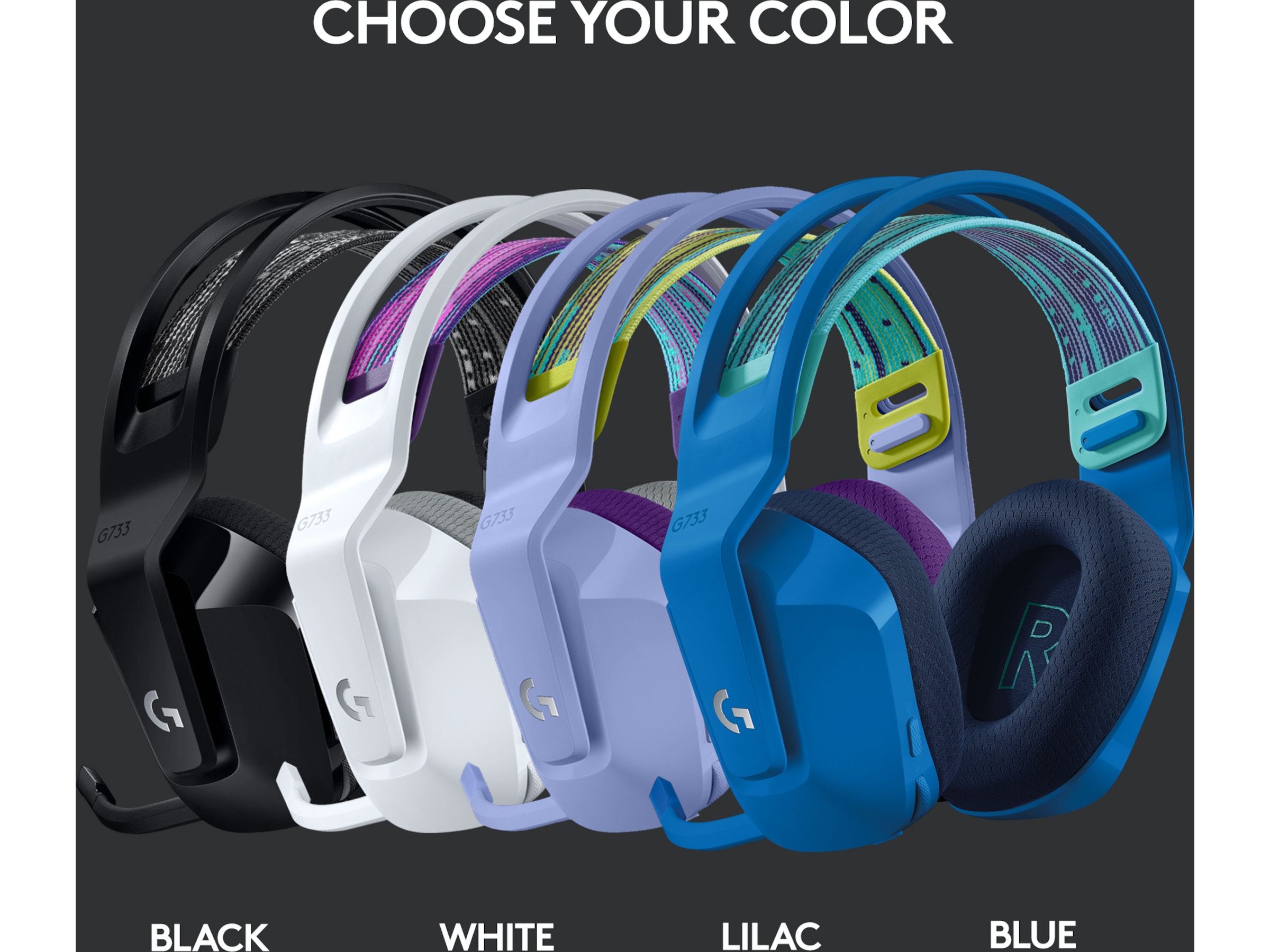 Logitech G733 LIGHTSPEED Trådløst Gaming Headset (blå) Gamingheadset