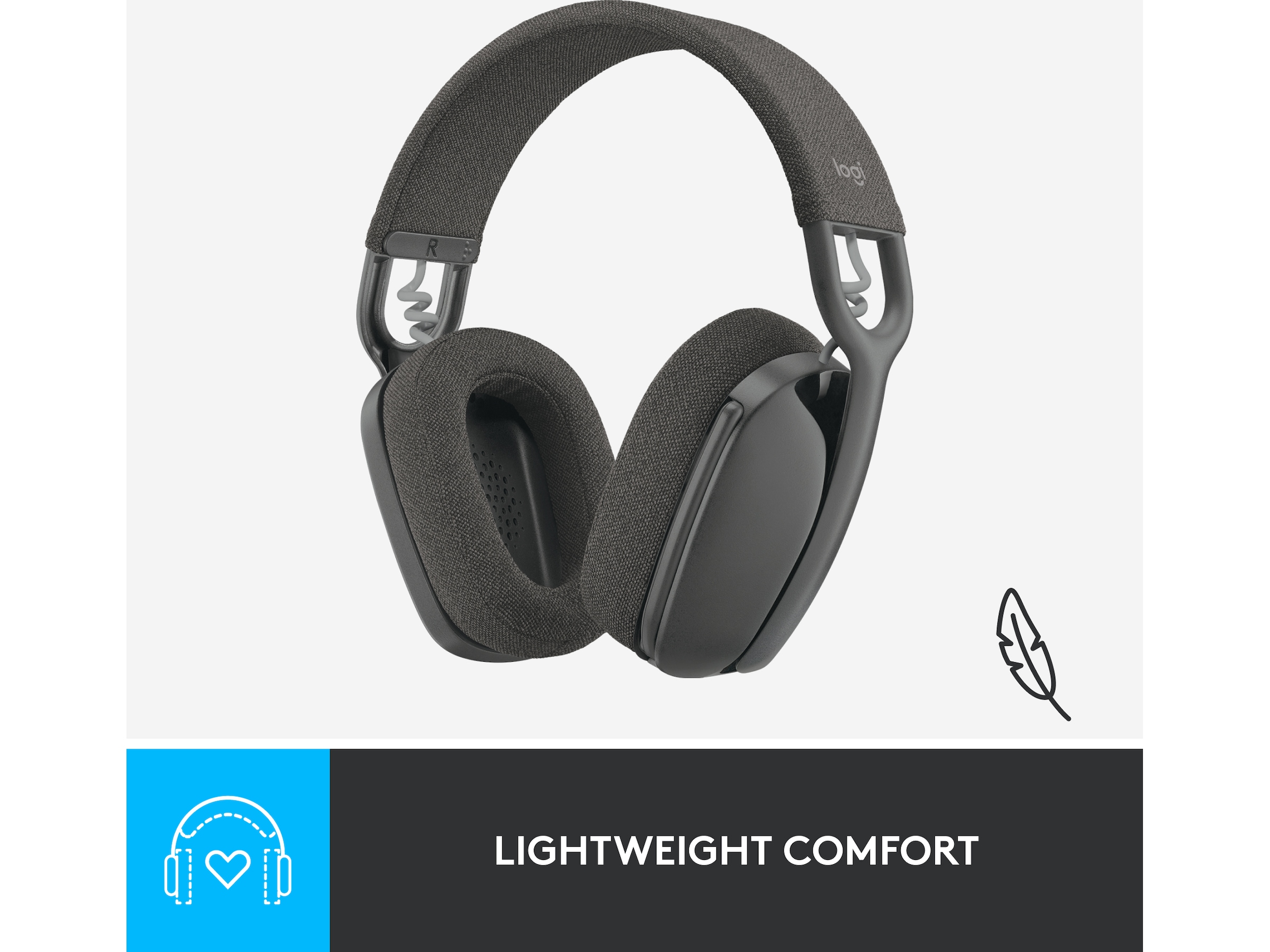 Logitech Zone Vibe 100 trådløs headset (grafitgrå) Høretelefoner