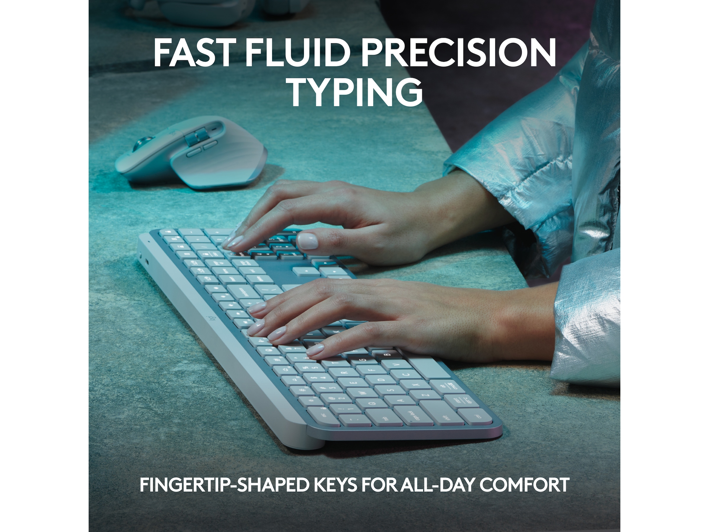 Logitech MX Keys S trådløst tastatur (pale grey) Keyboards