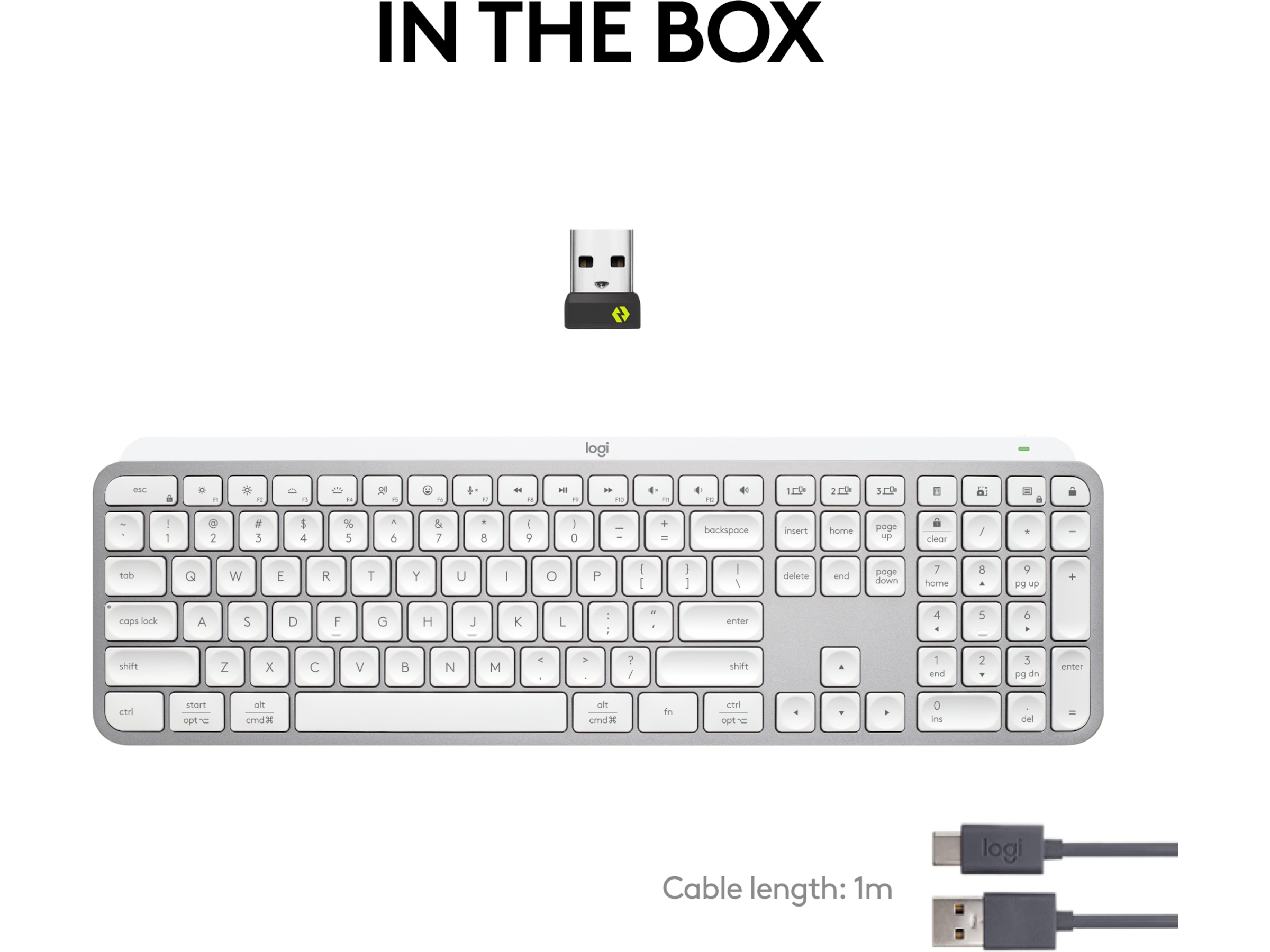 Logitech MX Keys S trådløst tastatur (pale grey) Keyboards