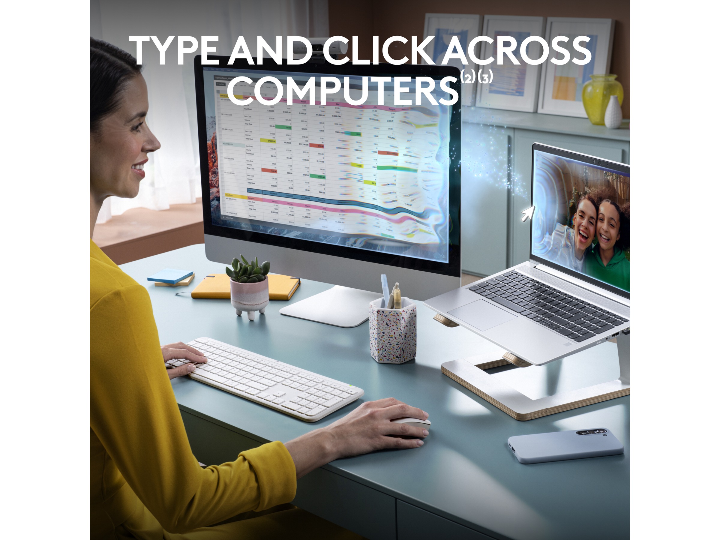 Logitech Signature Slim Combo MK950 (off-white) Mus & keyboards -kombinasjonspakker