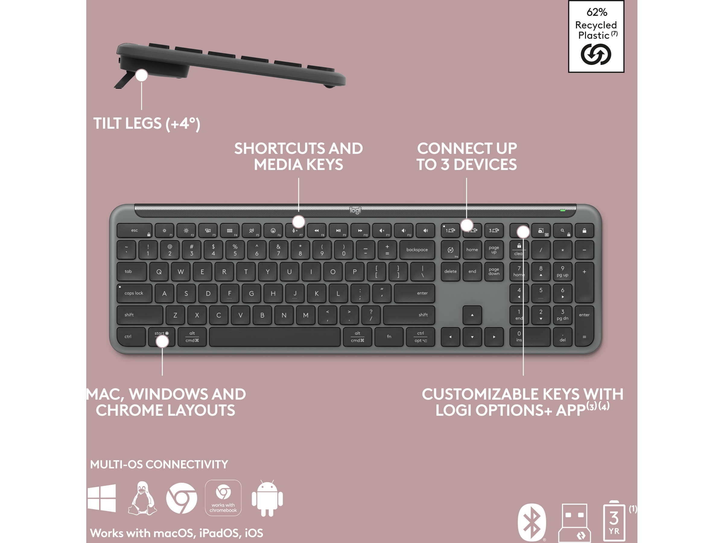 Logitech Signature Slim K950 (graphite) Keyboards