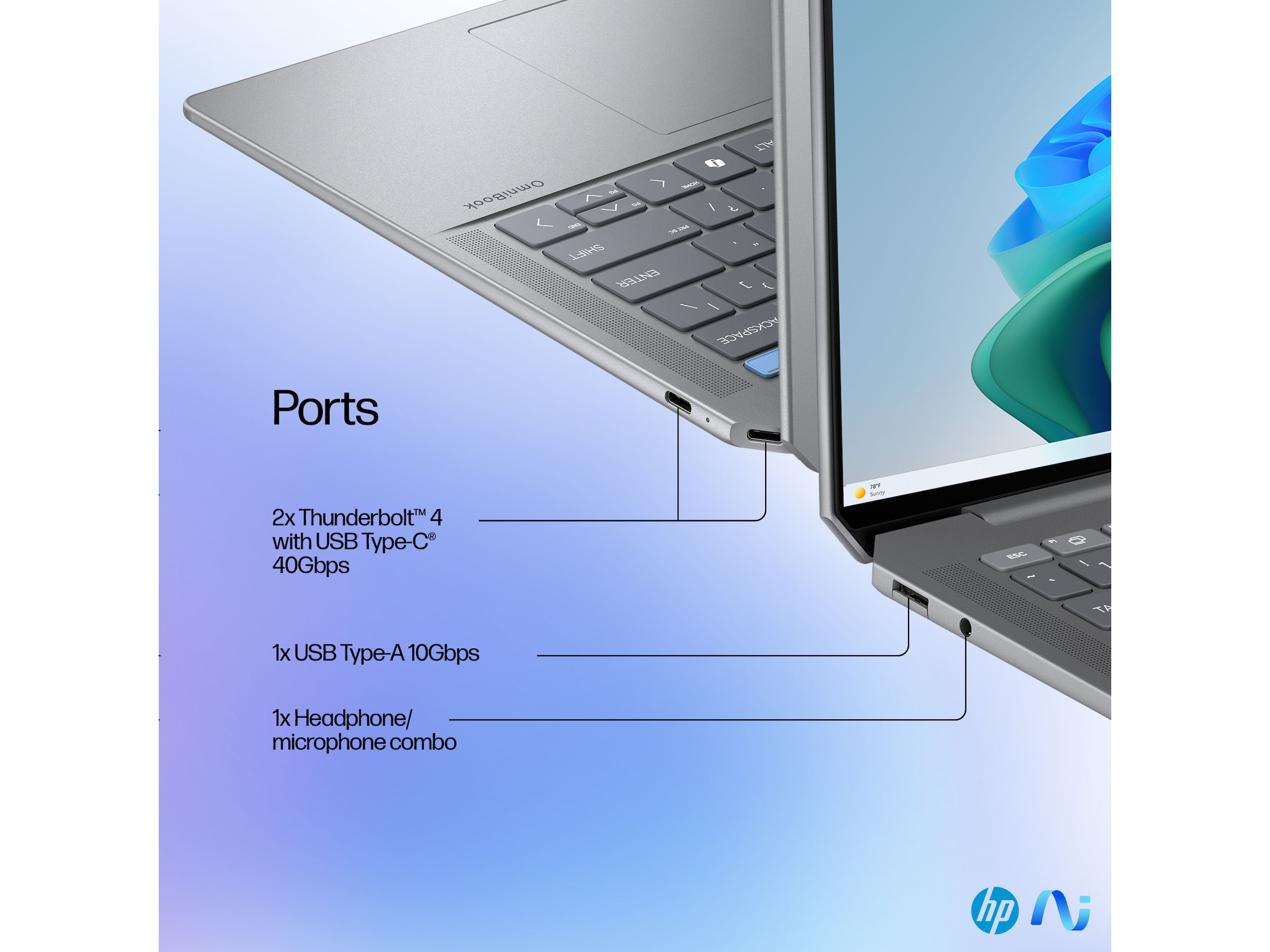 HP OmniBook Ultra Laptop 14-fd0031no 14" 2.2K Touch AMD Ryzen™ AI 9 365 Processor med Radeon™ Graphics PC - Bærbar / laptop