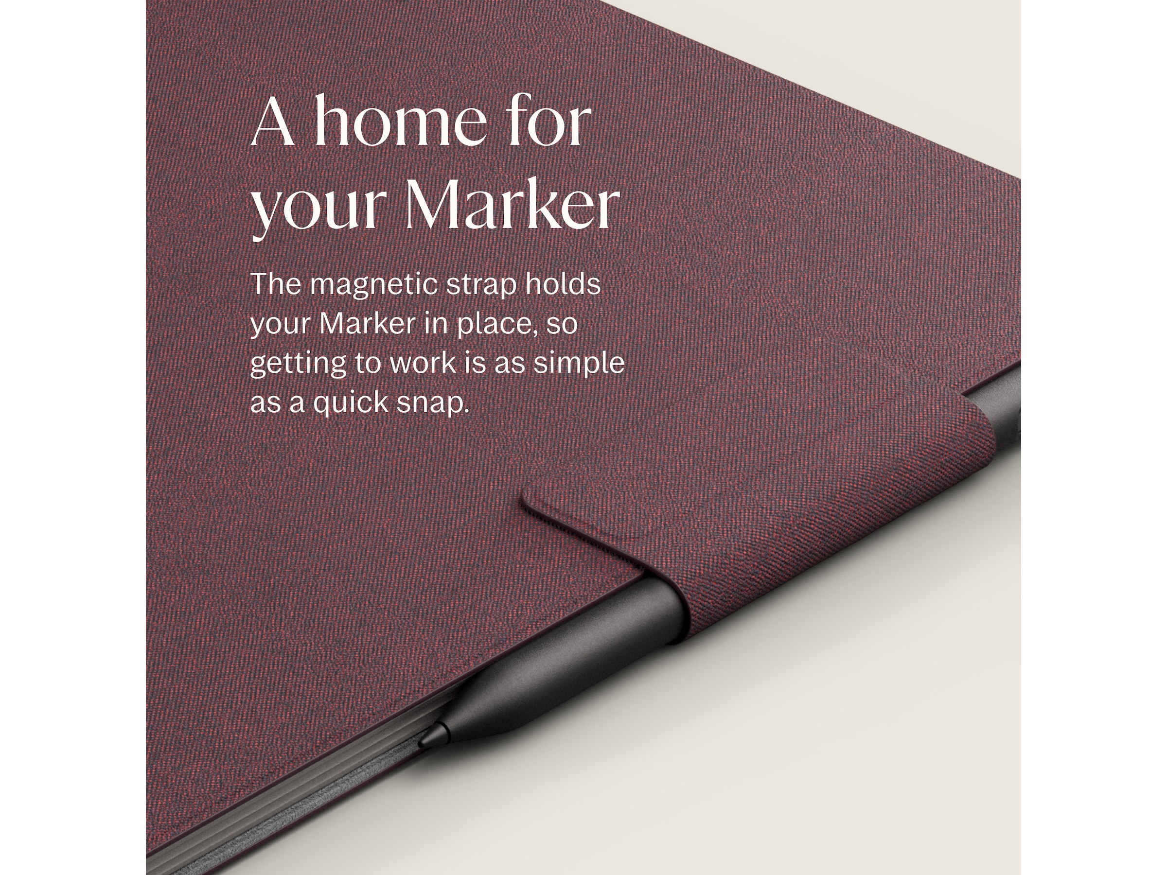 reMarkable Paper Pro Book Folio (bordeaux) Tilbehør til digitale paper