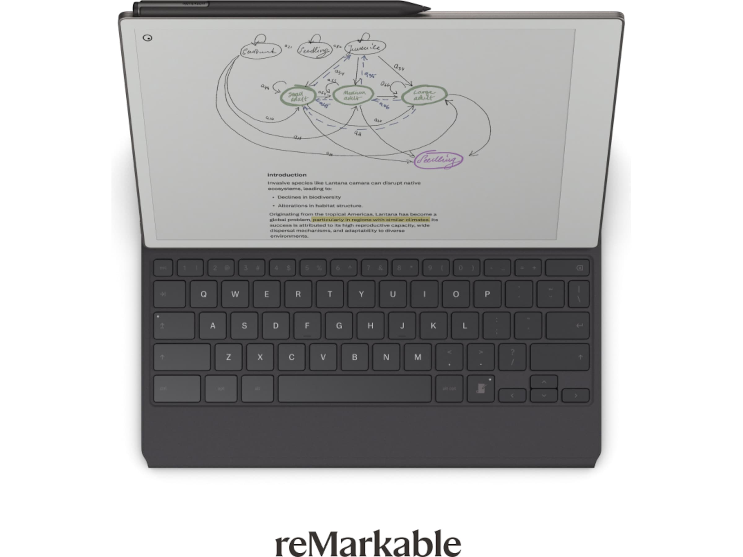 reMarkable Paper Pro Type Folio tastaturdeksel (basalt) Tilbehør til digitale paper