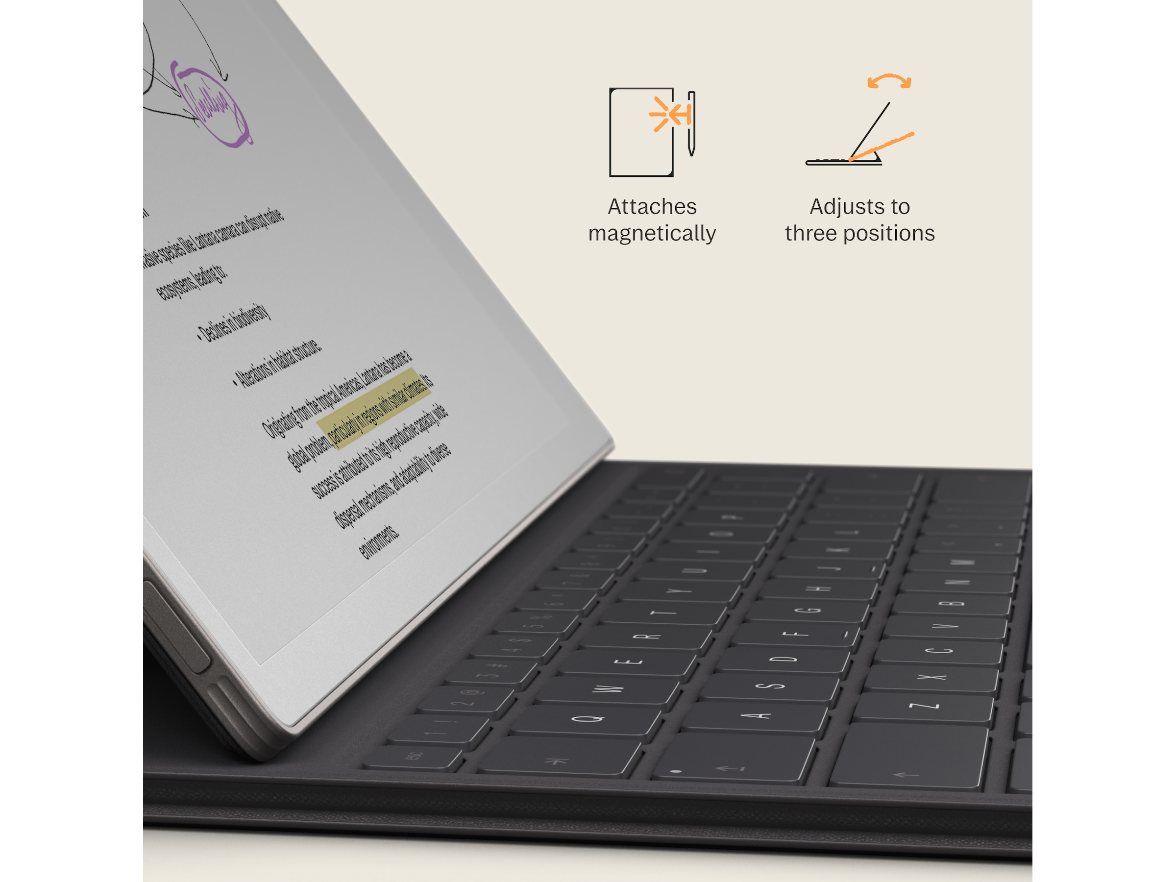reMarkable Paper Pro Type Folio tastaturdeksel (basalt) Tilbehør til digitale paper