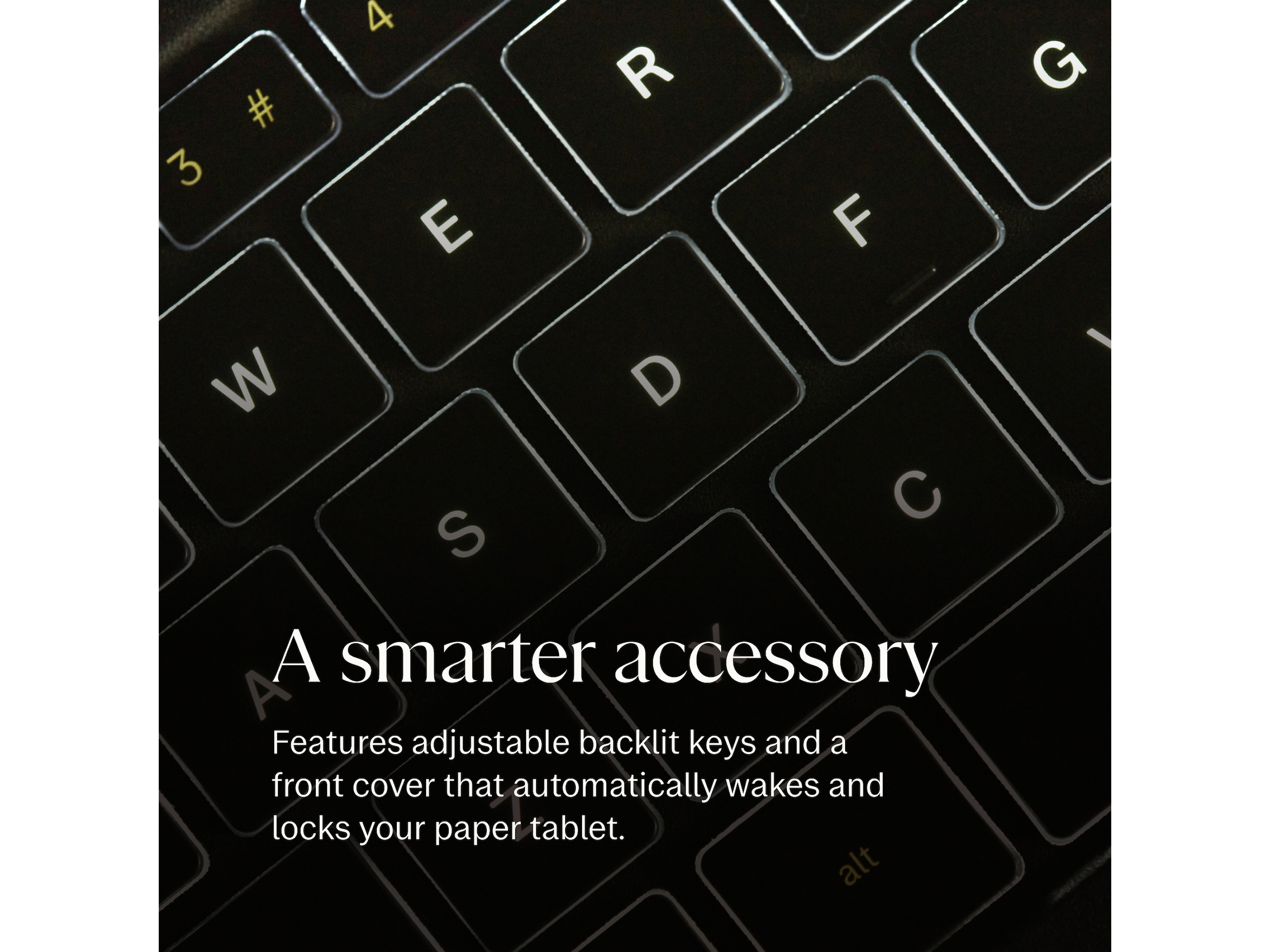 reMarkable Paper Pro Type Folio tastaturdeksel (basalt) Tilbehør til digitale paper