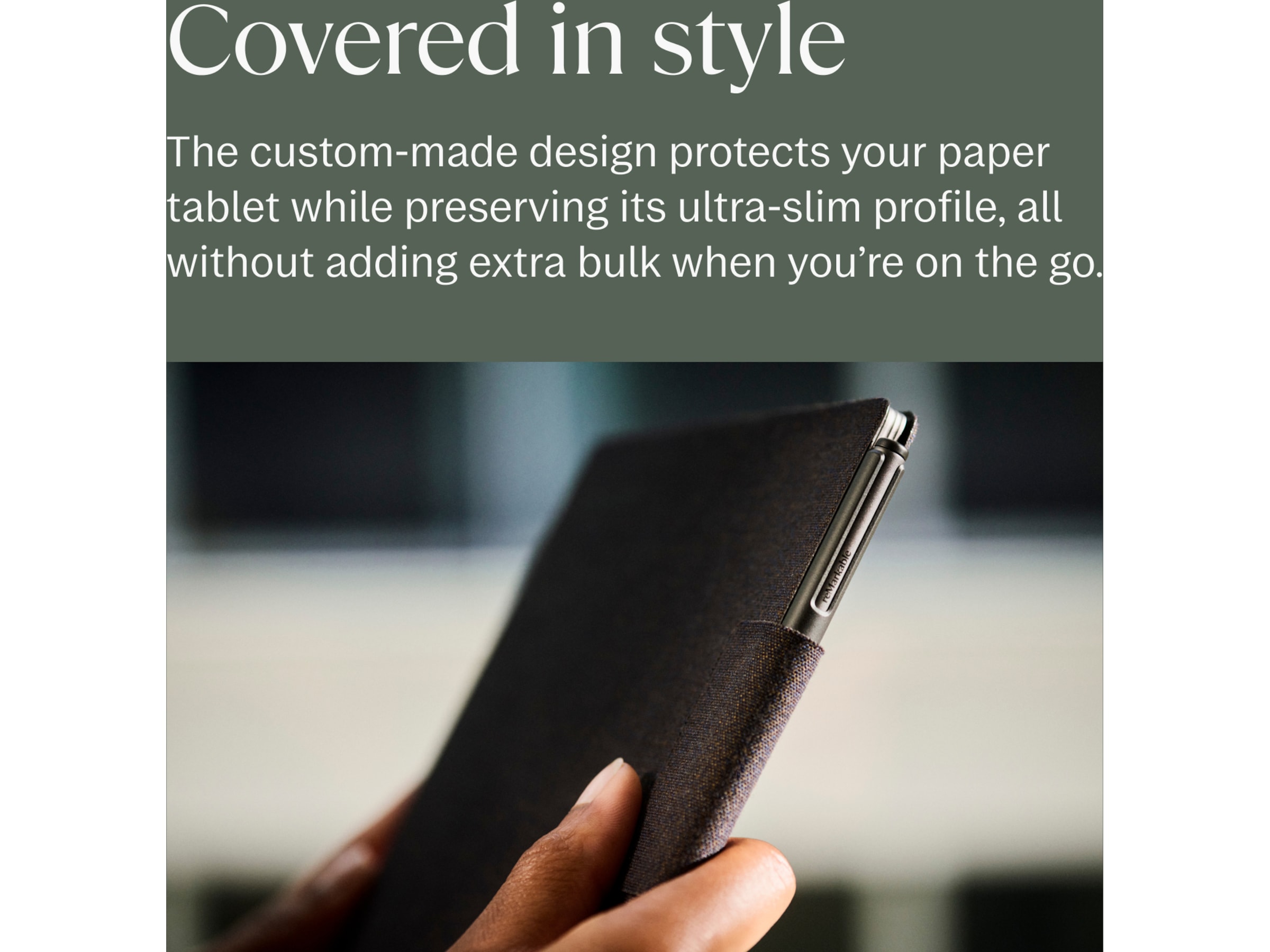 reMarkable Paper Pro Book Folio (grå) Tilbehør til digitale paper