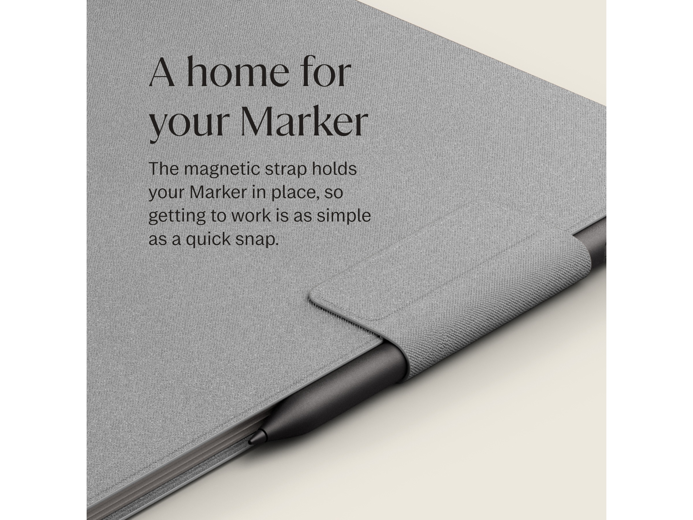 reMarkable Paper Pro Book Folio (grå) Tilbehør til digitale paper