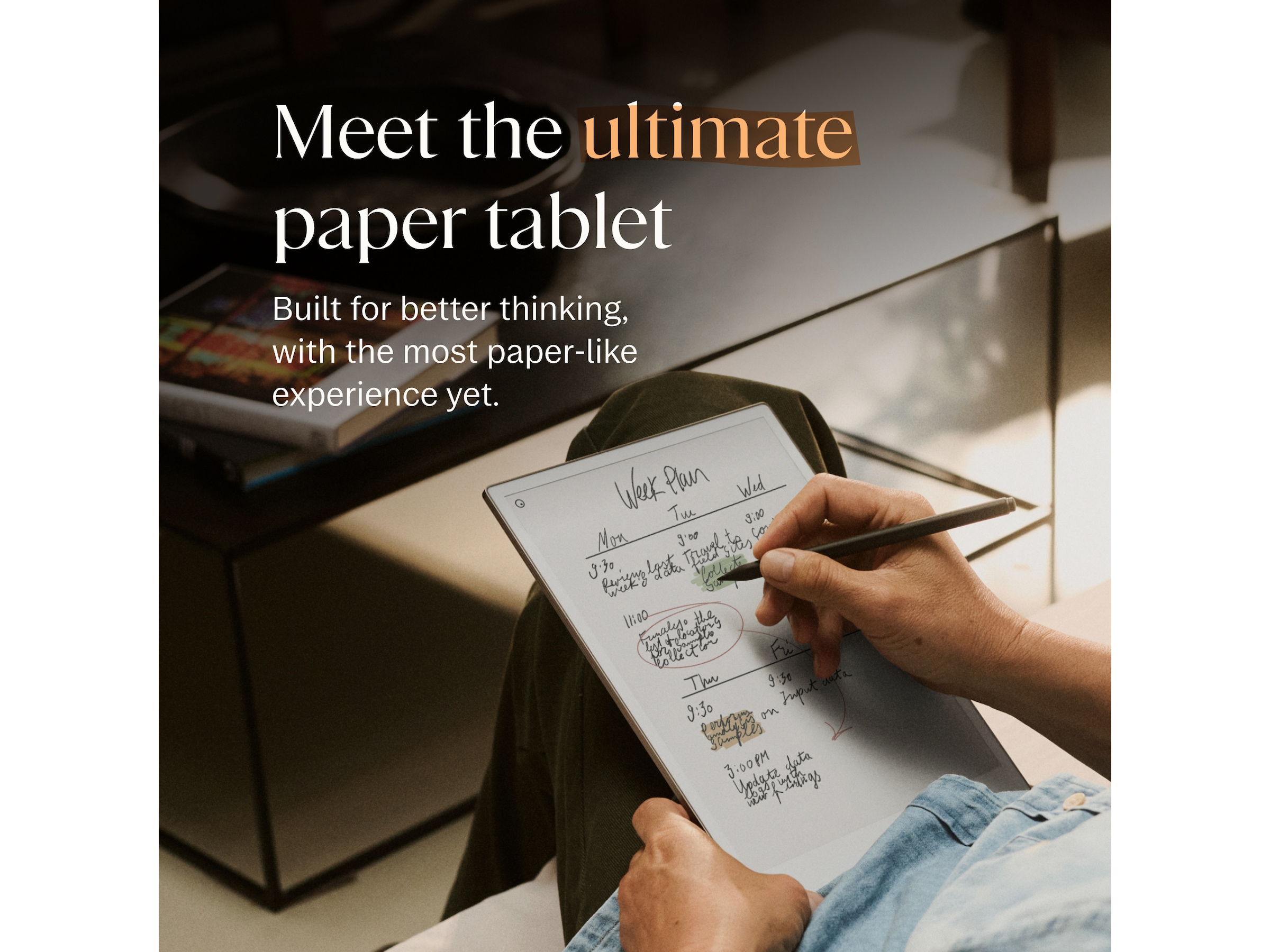 reMarkable Paper Pro 11,8" 64GB inkl. Marker Plus og Book Folio (sort skind) Digitale paper