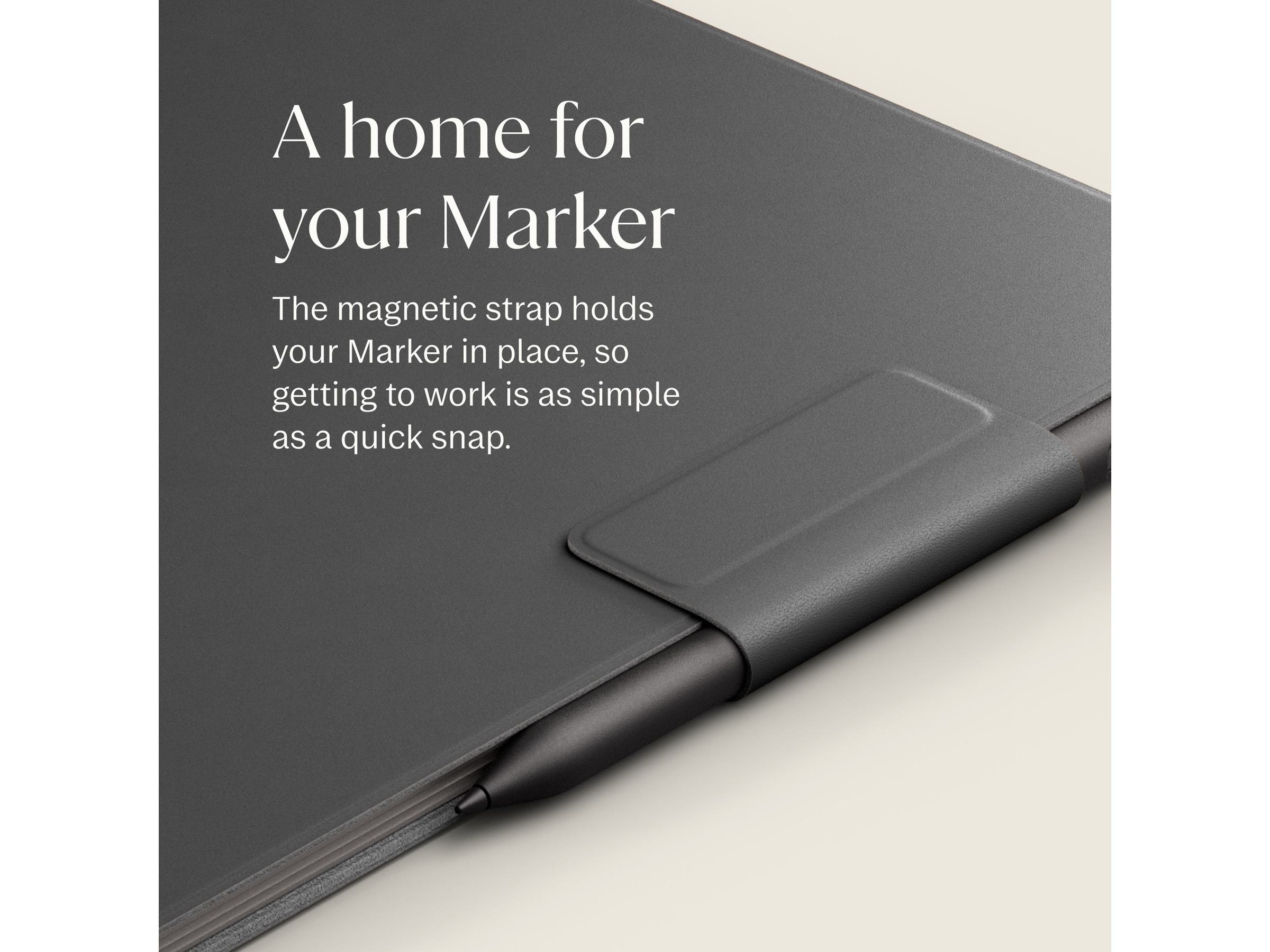 reMarkable Paper Pro Book Folio (sort) Tilbehør til digitale paper